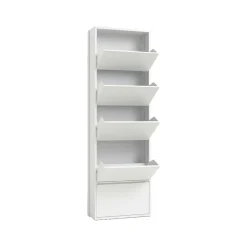 Scarpiera minimal 5 ante bianca 50x172h cm in metallo - Afrend
