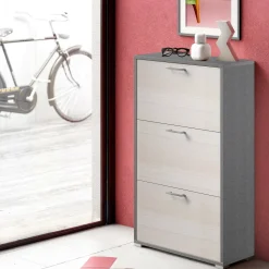 Scarpiera minimal larice 67x112h cm in legno - Axinite