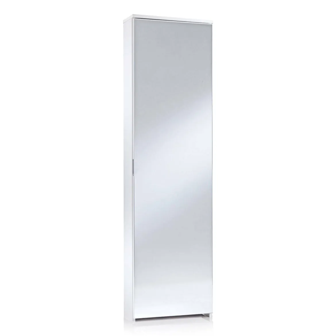 Scarpiera 10 paia bianca 50x178h cm con specchio - Amonature