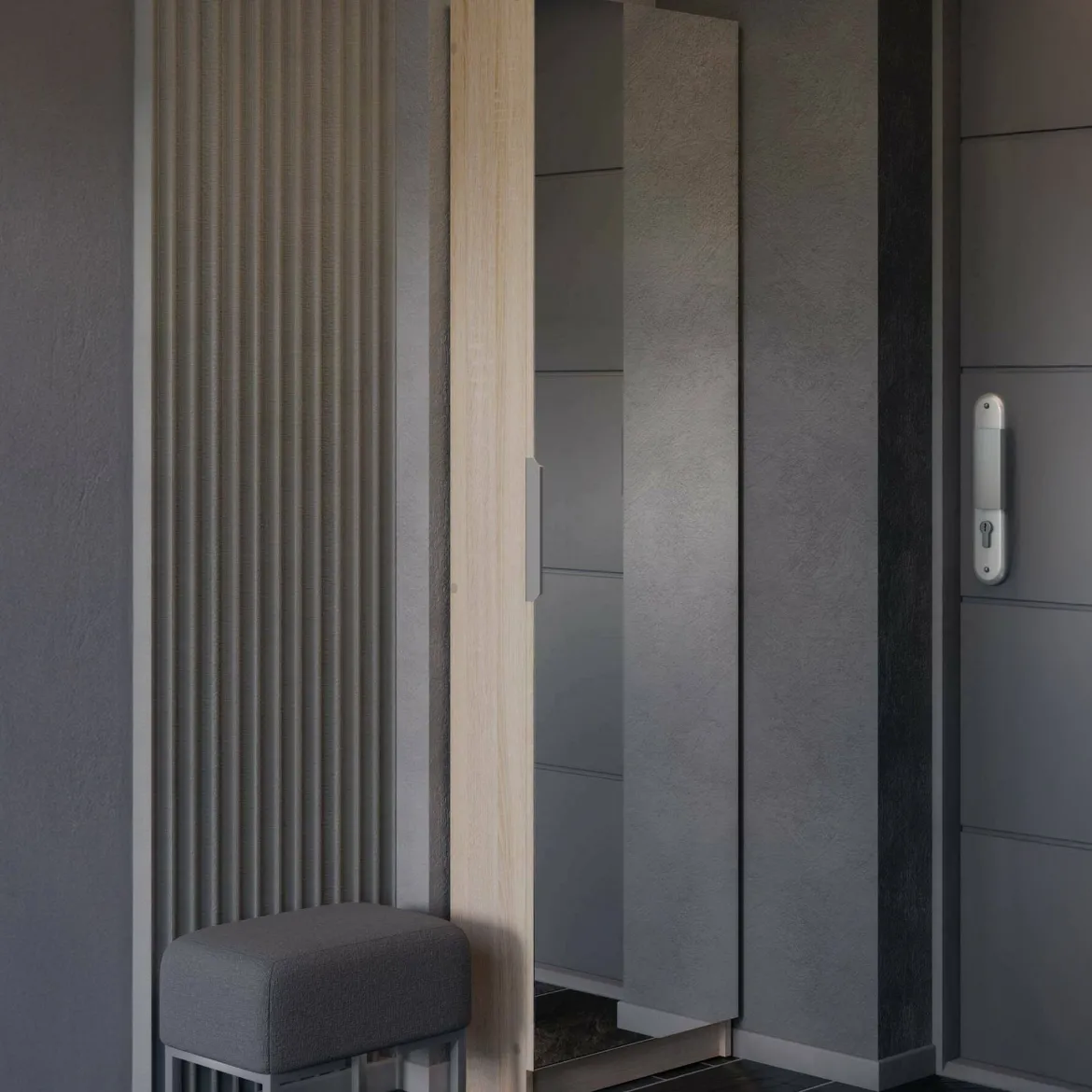 Scarpiera 12 paia rovere 50x180h cm - Baucina