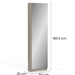 Scarpiera 12 paia rovere 50x180h cm - Baucina