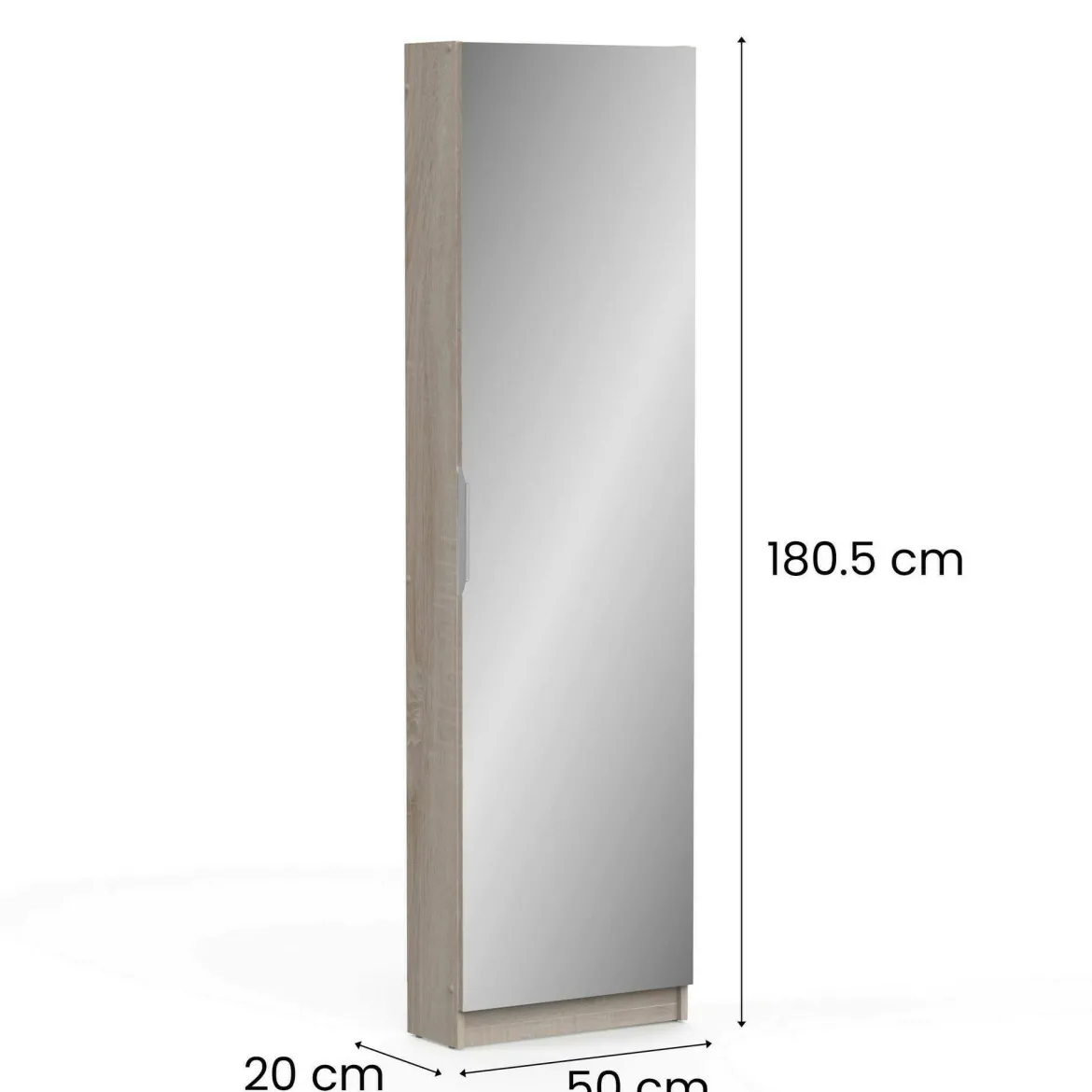 Scarpiera 12 paia rovere 50x180h cm - Baucina