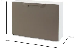 Scarpiera 6 paia tortora 51x40h cm - Avon