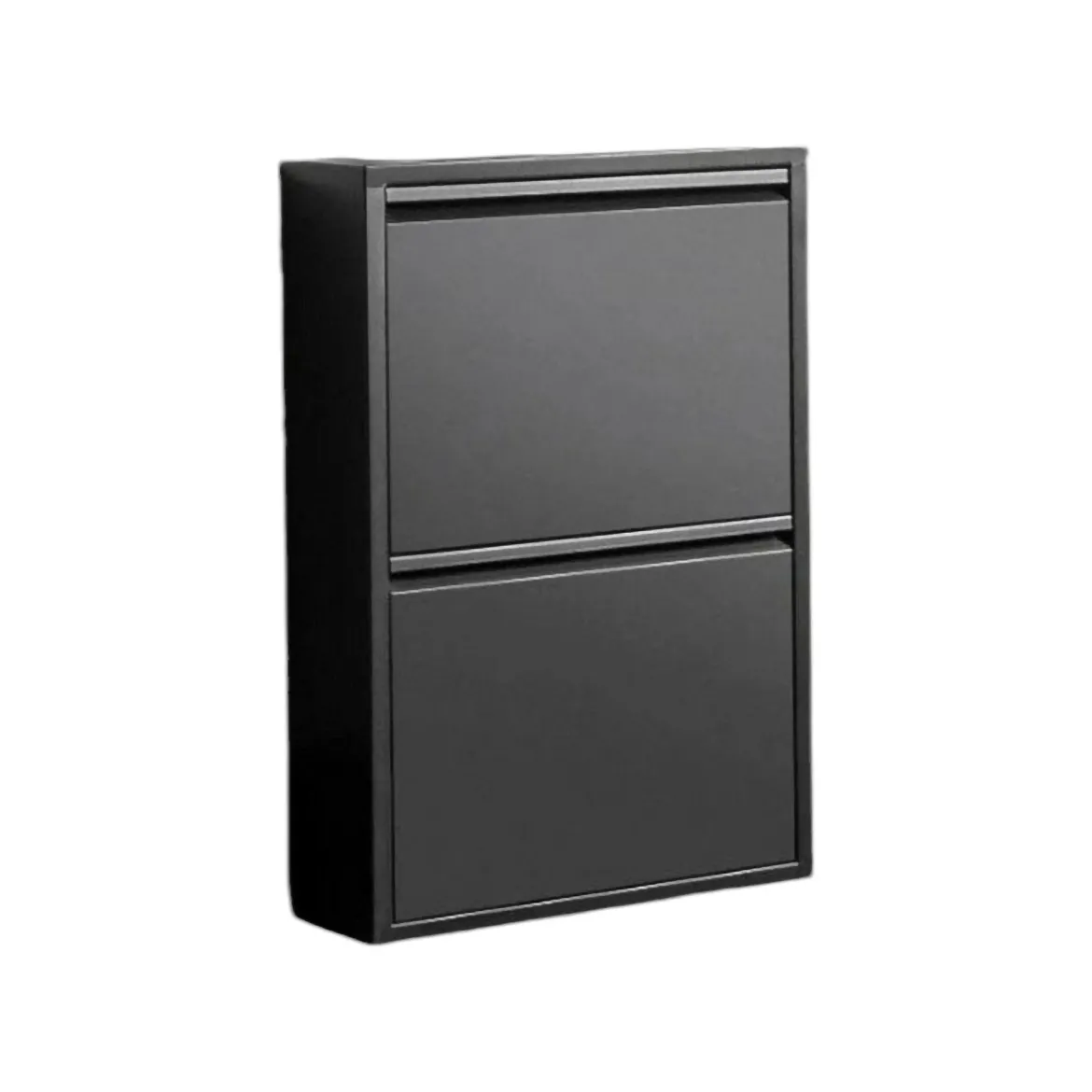 Scarpiera salvaspazio minimal nera 50x71h cm in metallo - Igina