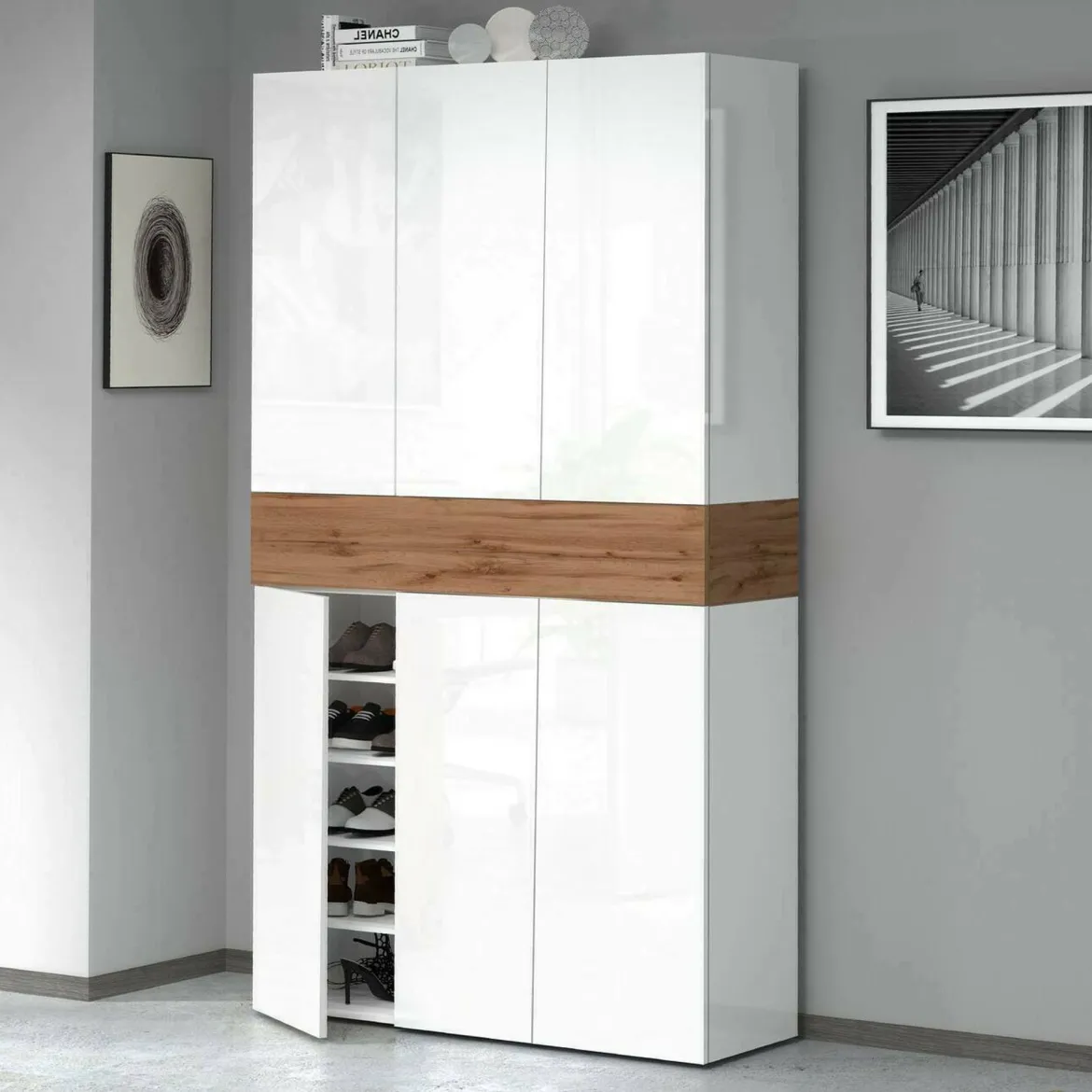 Scarpiera XL 7 ante rovere 114x200h cm - Charoite