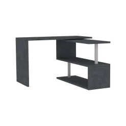 Scrivania angolare antracite 120x50cm - Topazio