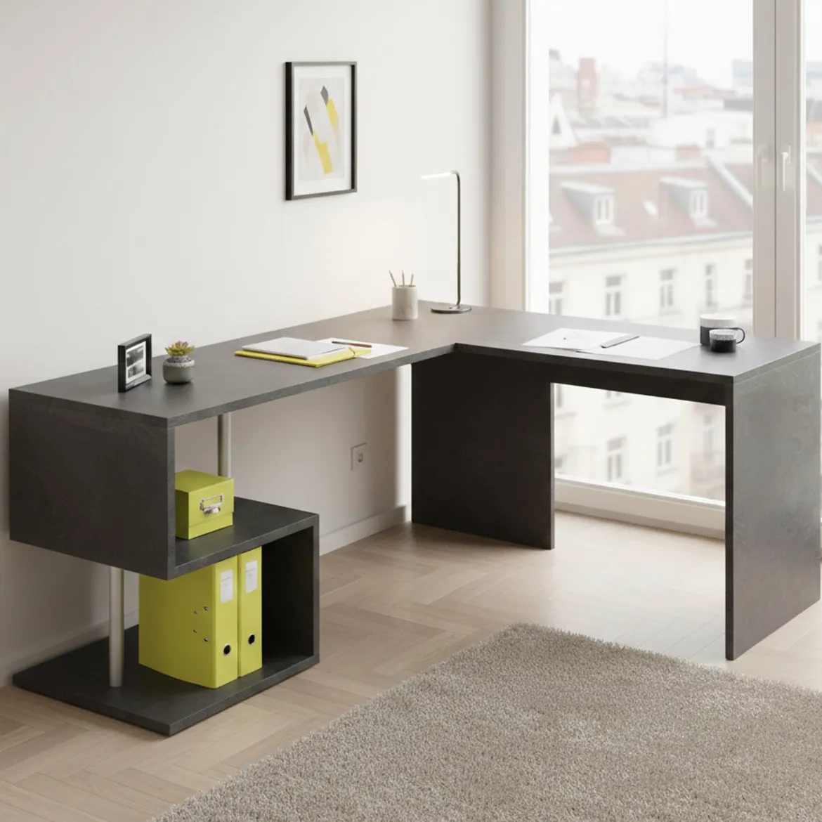 Scrivania angolare ardesia 160x60cm - Annibi