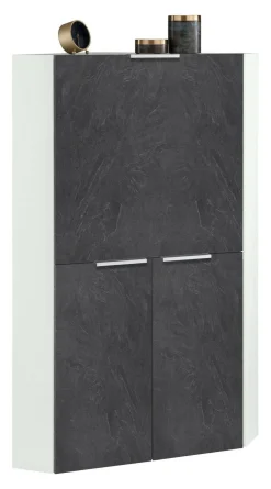 Scrivania angolare ardesia 70x57cm con libreria - Akiro