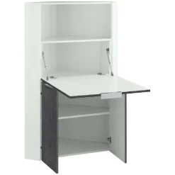 Scrivania angolare ardesia 70x57cm con libreria - Akiro