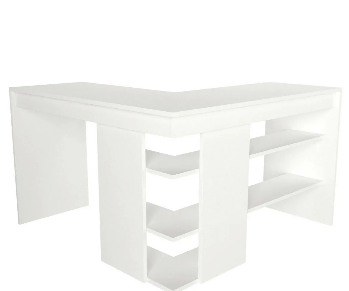 Scrivania angolare bianca 120x120cm - Emiliana