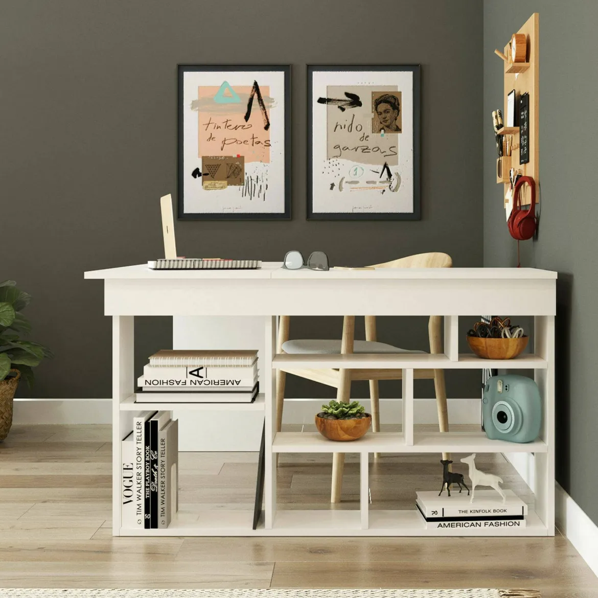 Scrivania angolare bianca 130x130cm - Alik