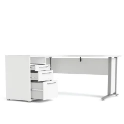 Scrivania angolare bianca 159x150cm da ufficio - Alfango