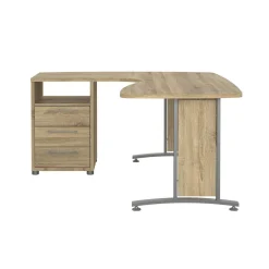 Scrivania angolare grigia e quercia 200x200cm - Heling