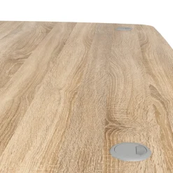 Scrivania angolare quercia e bianca 159x150cm con 3 cassetti - Alfango