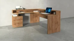 Scrivania angolare rovere 180x93cm con porta pc - Auletta