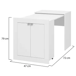 Scrivania Bianco Opaco 2 Ripiani 3 Vani 100x50x74.5h cm, Un'anta - Tiriolo
