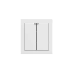 Scrivania Bianco Opaco 2 Ripiani 3 Vani 100x50x74.5h cm, Un'anta - Tiriolo
