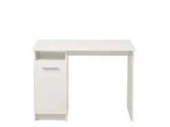 Scrivania Bianco Opaco 2 Ripiani 3 Vani 100x50x74.5h cm, Un'anta - Tiriolo