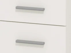 Scrivania Bianco 2 Ripiani 4 Cassetti 135x50x75.5h cm, 2 Vani - Flaminio