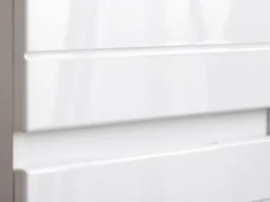 Scrivania Bianco un Cassetto un Ripiano 130x50x75.5h cm, Un'anta - Cambio