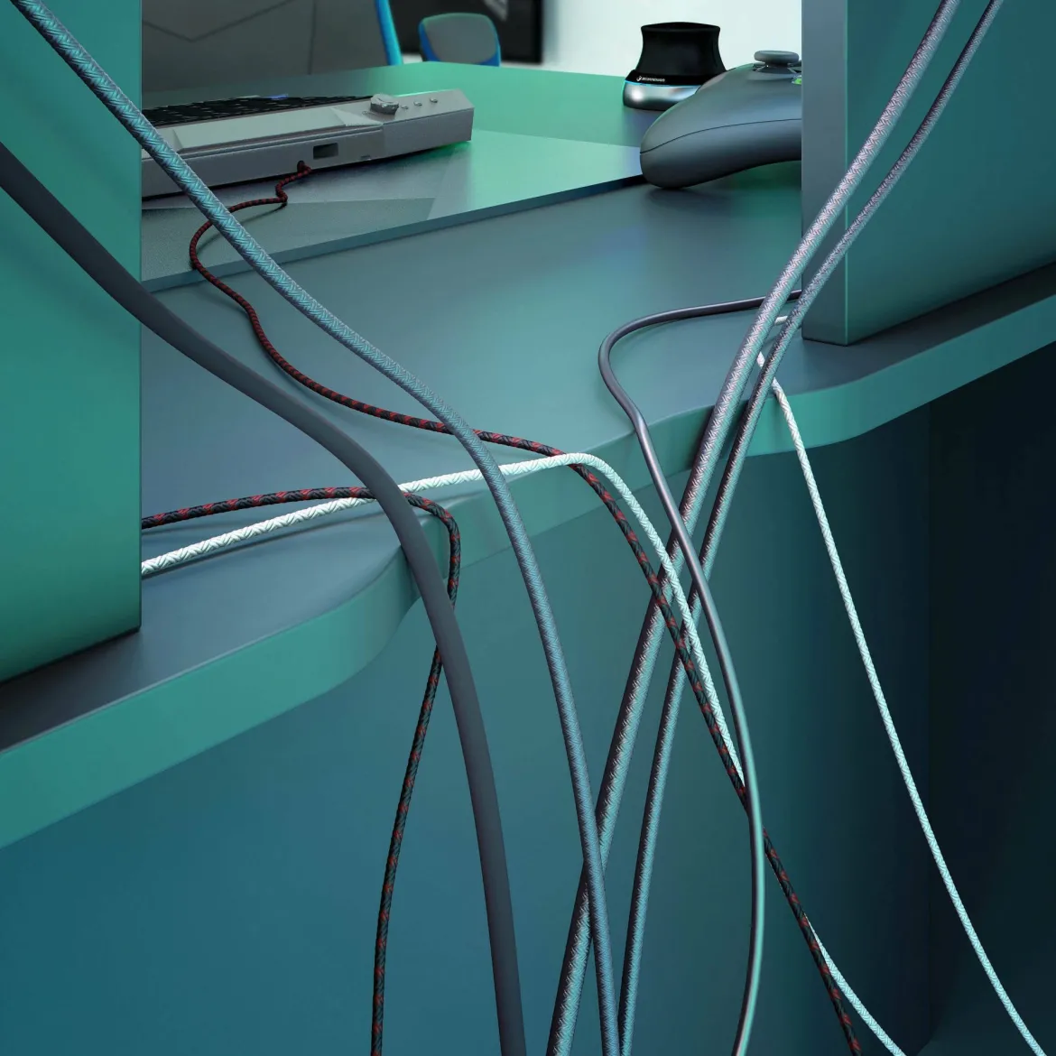 Scrivania lineare antracite 136x67cm - Arcane