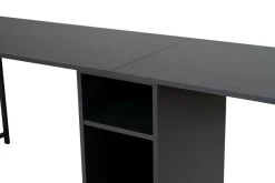 Scrivania lineare antracite 94x50cm con 1 cassetto - Vittone