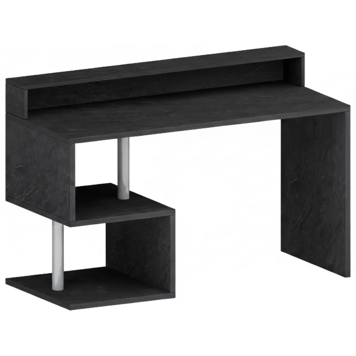 Scrivania lineare ardesia 140x60cm con porta pc - Kobenhavn