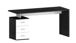 Scrivania lineare ardesia 160x90cm con 3 cassetti - Bardi