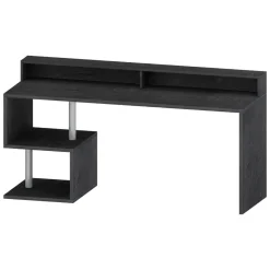 Scrivania lineare ardesia 180x60cm con supporto computer - Arre