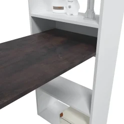 Scrivania lineare bianca e ossido 120x53cm con libreria - Ali