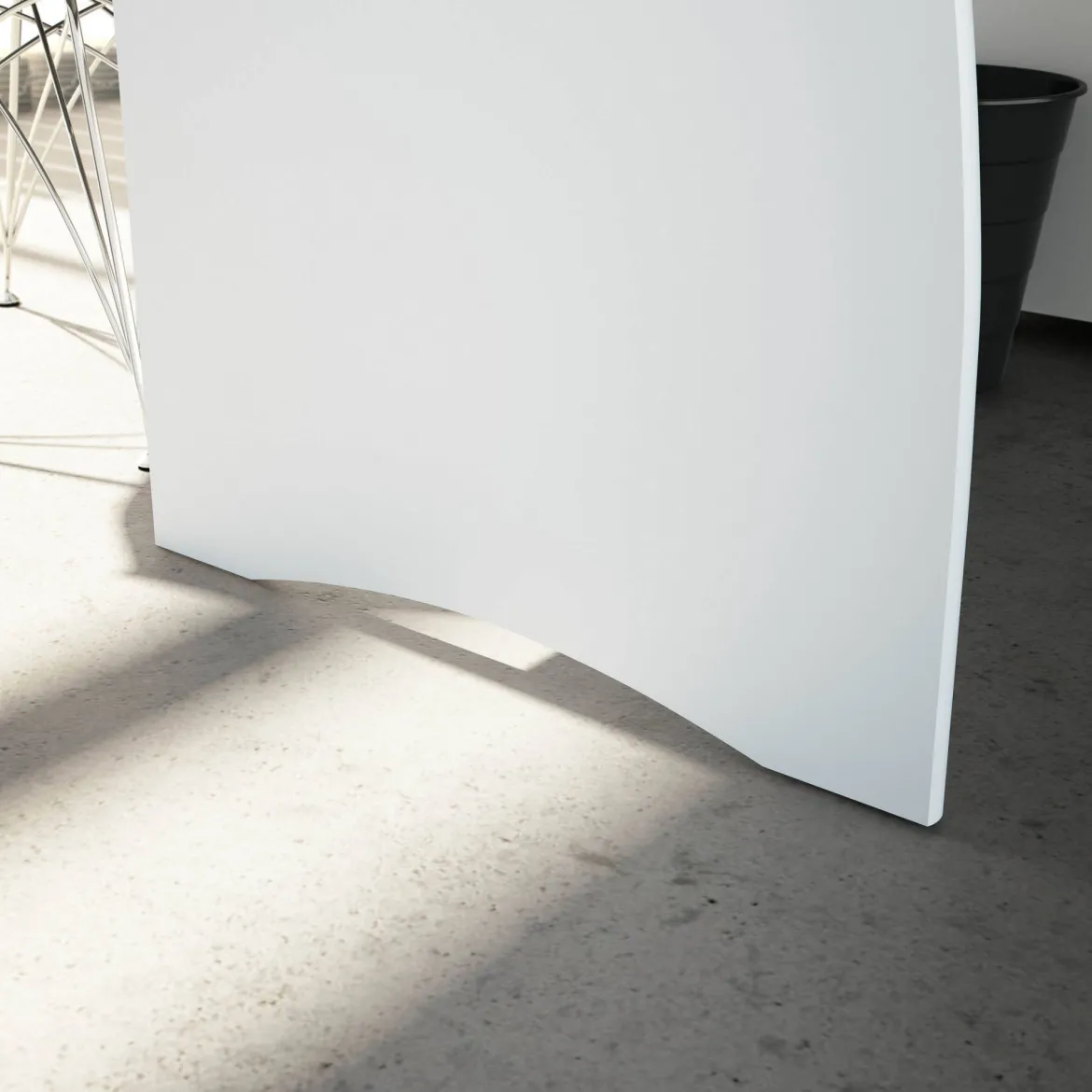 Scrivania lineare bianca e rovere 140x60cm - Ernestina