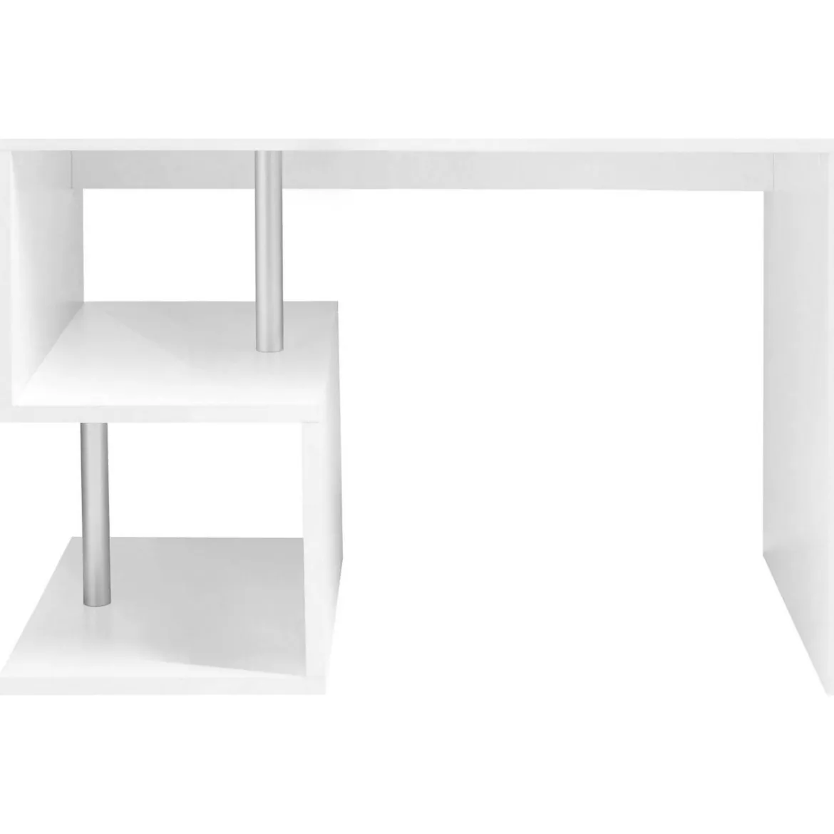Scrivania lineare bianca lucida 100x50cm con supporto pc - Acan