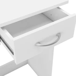 Scrivania lineare bianca opaca 100x49cm con 1 cassetto - Bargagli