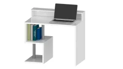 Scrivania lineare bianca 100x50cm con supporto computer - Giusy