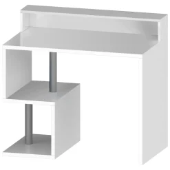Scrivania lineare bianca 100x50cm con supporto computer - Giusy