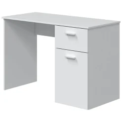 Scrivania lineare bianca 109x48cm con 3 cassetti - Franklin