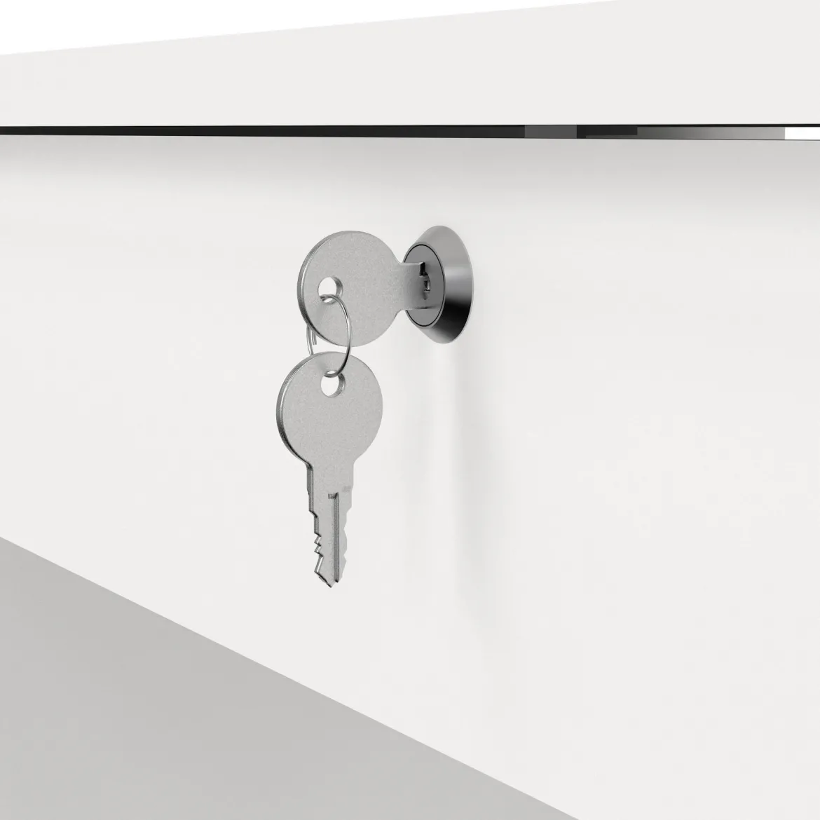 Scrivania lineare bianca 109x48cm in legno - Amor