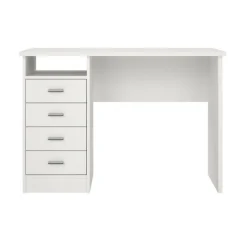 Scrivania lineare bianca 110x48cm con 1 cassetto - Agave