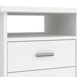 Scrivania lineare bianca 110x48cm con 1 cassetto - Agave
