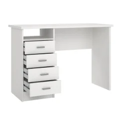 Scrivania lineare bianca 110x48cm con 1 cassetto - Agave