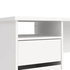 Scrivania lineare bianca 110x48cm con 3 cassetti - Huaning
