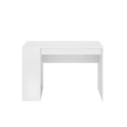 Scrivania lineare bianca 120x48cm con 3 cassetti - Murjan