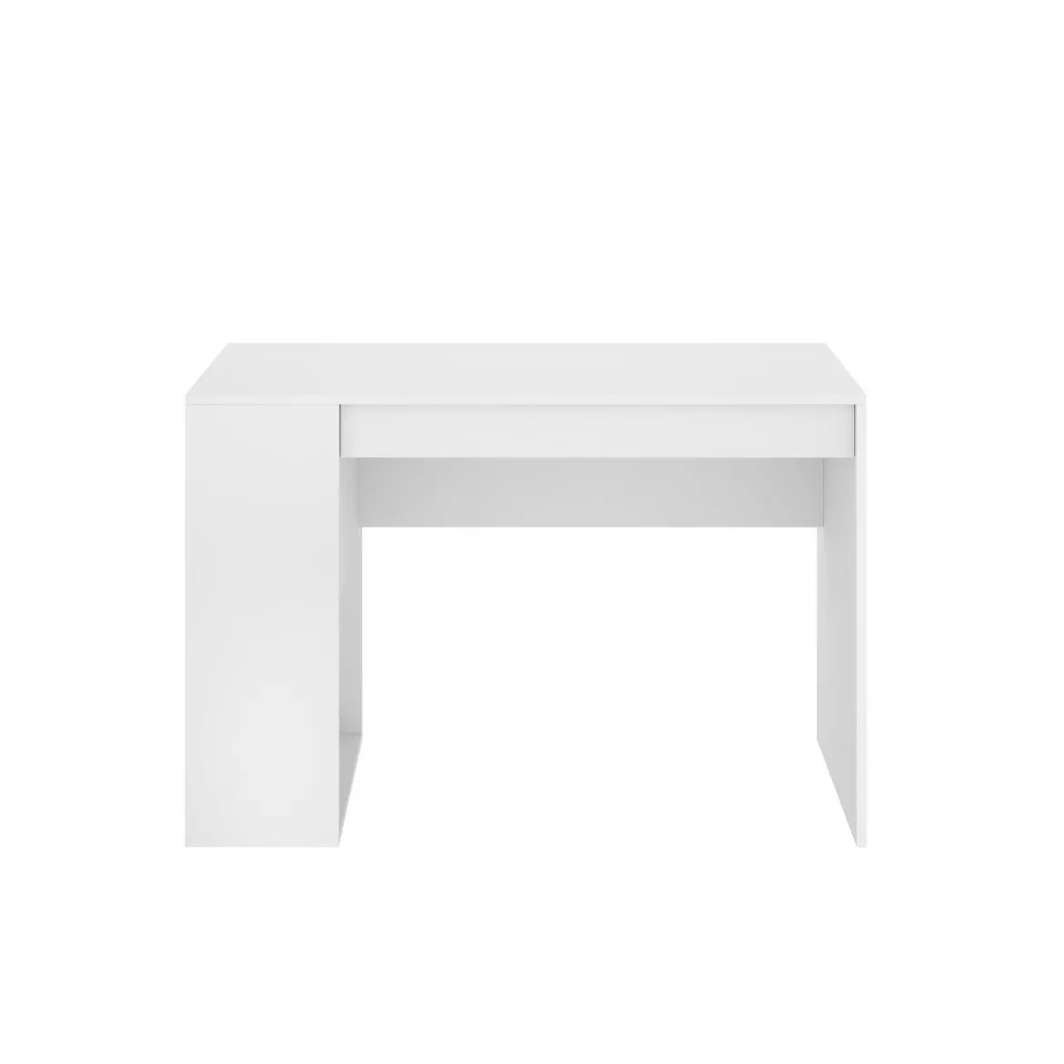 Scrivania lineare bianca 120x48cm con 3 cassetti - Murjan
