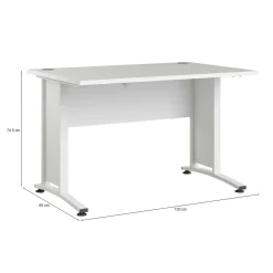 Scrivania lineare bianca 120x80cm in legno - Amigos