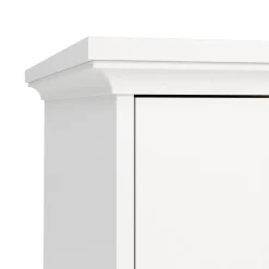 Scrivania lineare bianca 138x60cm con 2 cassetti - Abol
