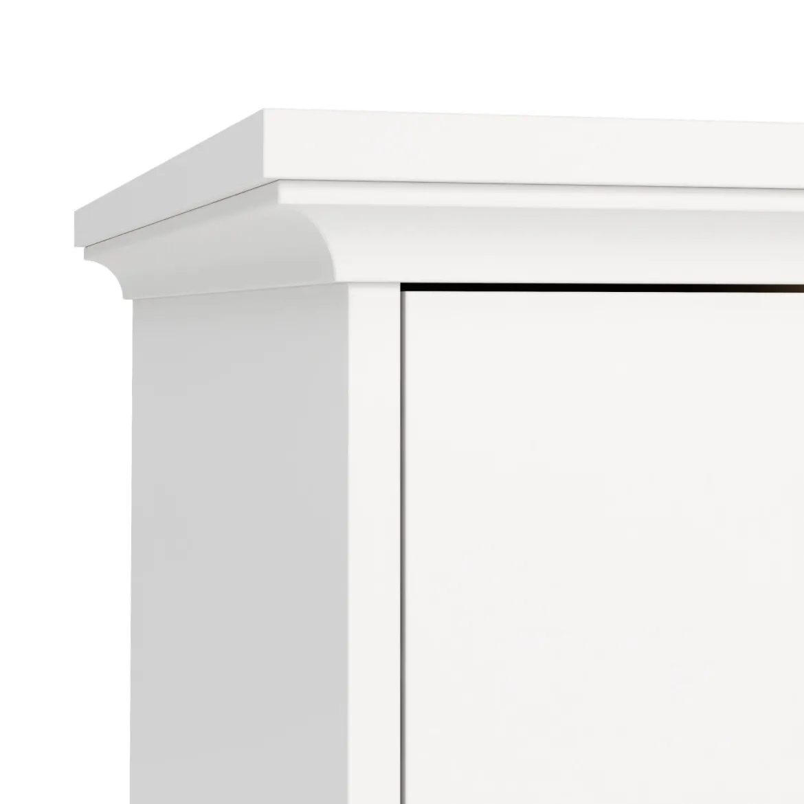 Scrivania lineare bianca 138x60cm con 2 cassetti - Abol