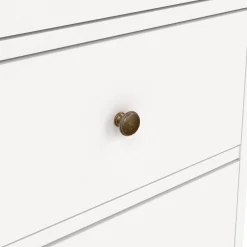 Scrivania lineare bianca 138x60cm con 2 cassetti - Abol