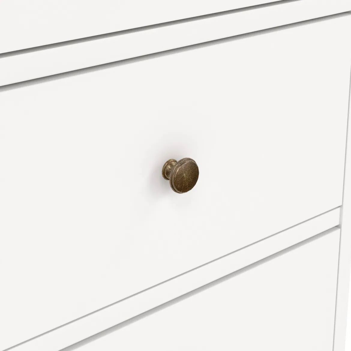 Scrivania lineare bianca 138x60cm con 2 cassetti - Abol