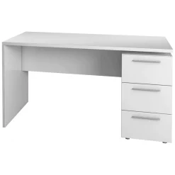 Scrivania lineare bianca 138x60cm con in legno - Alimet