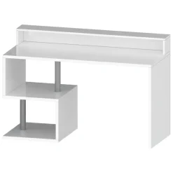 Scrivania lineare bianca 140x60cm con supporto computer - Yemyin